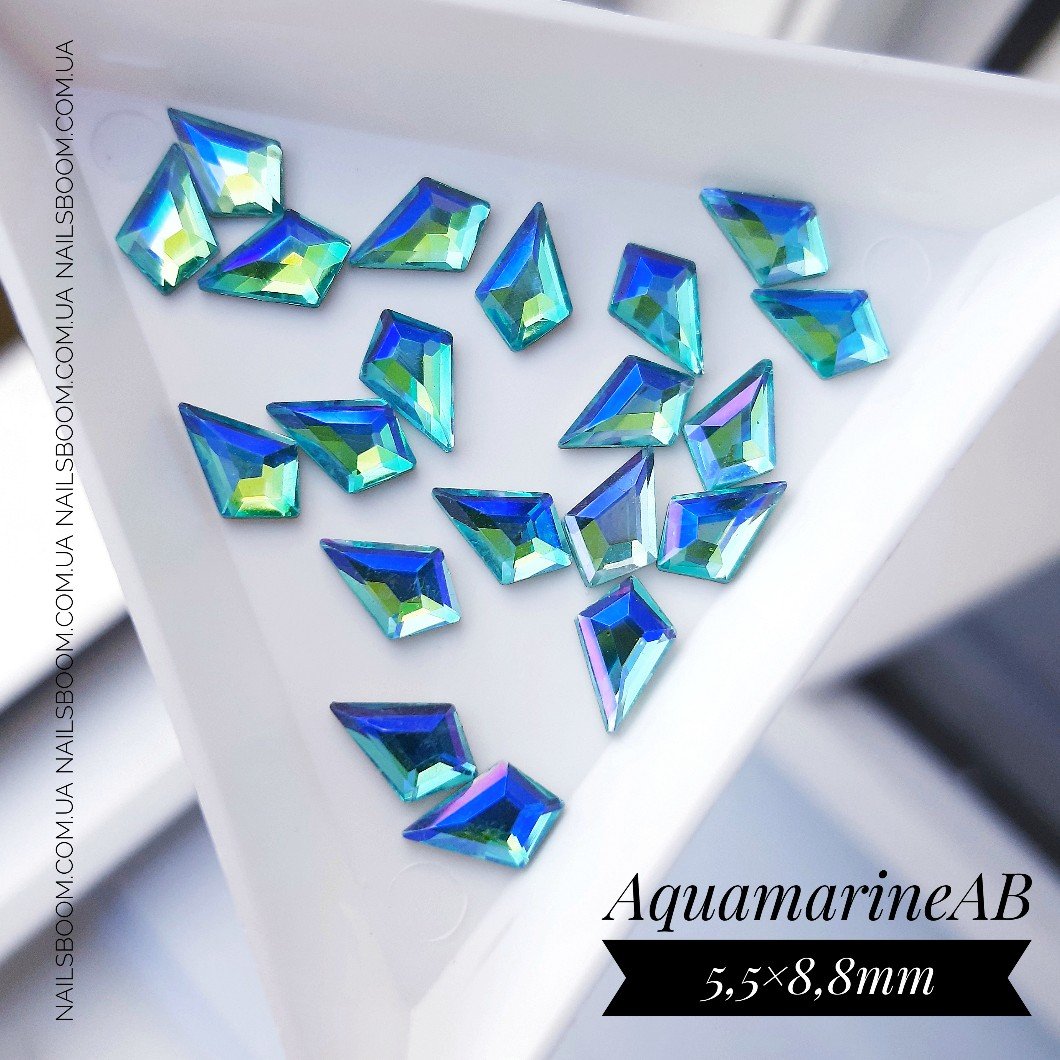 Стразы Kite Aquamarine AB, 10 шт