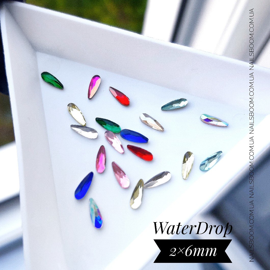 Стразы WaterDrop MIX Color 2×6 мм, 20 шт