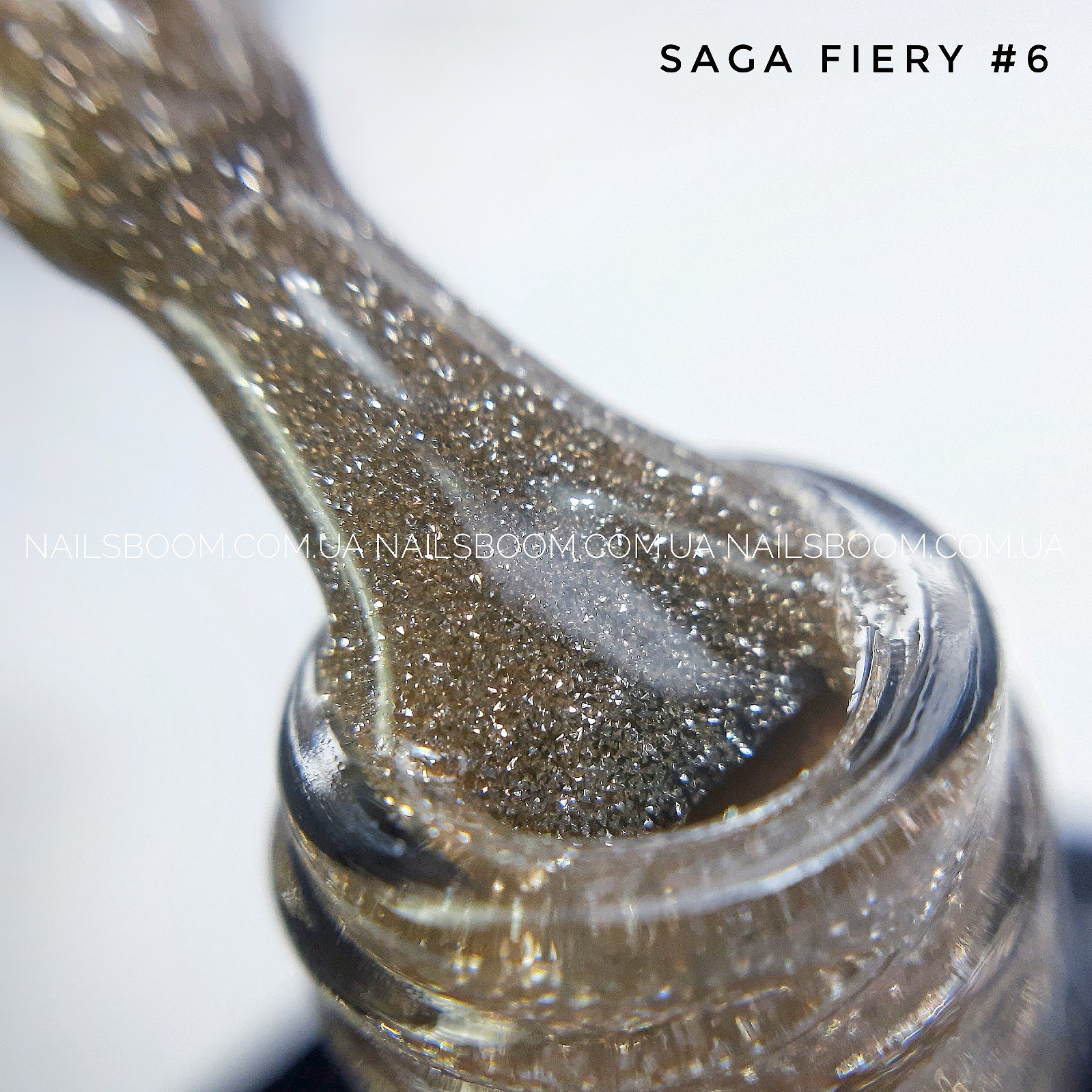 Світловідбиваючий гель-лак Saga Fiery 06 (золото), 8 мл