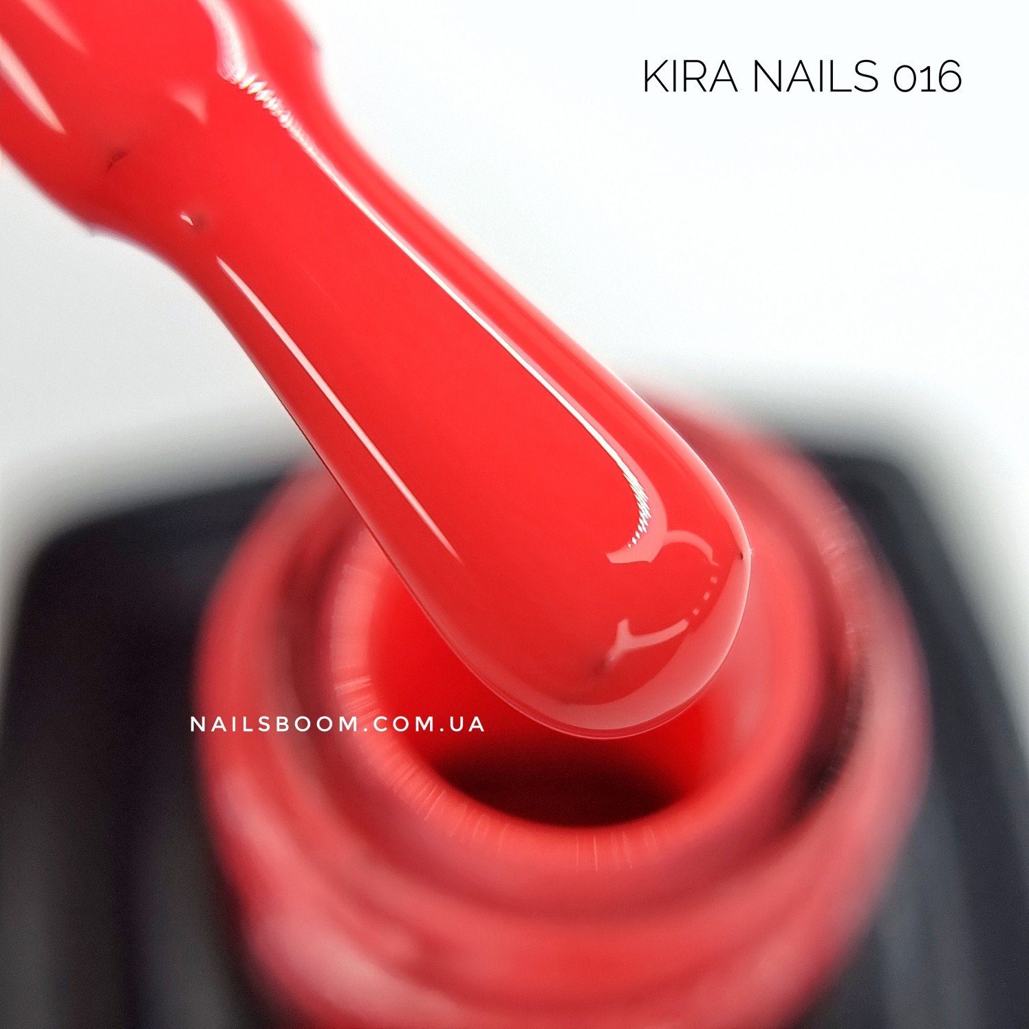 Гель-лак Kira Nails №016 (дуже яскравий малиновий, неоновий), 6 мл