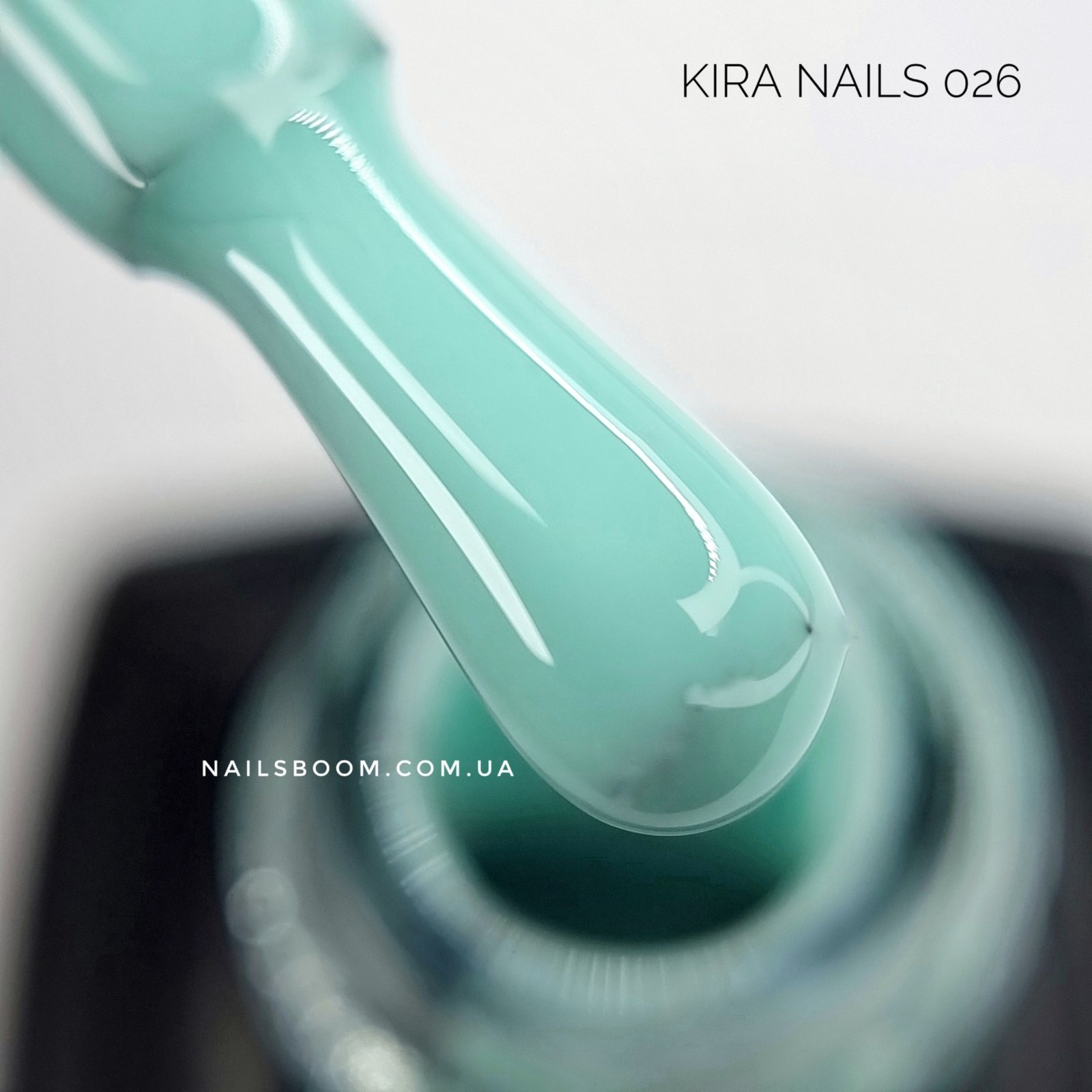 Гель-лак Kira Nails №026 (світлий бірюзовий, емаль), 6 мл