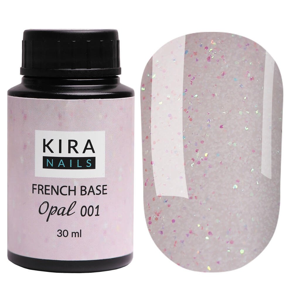 kira base Камуфлююча база Kira Nails French Base Opal 001, 30 мл