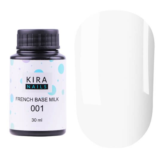 Камуфлююча база Kira Nails French Base Milk 001, 30 мл
