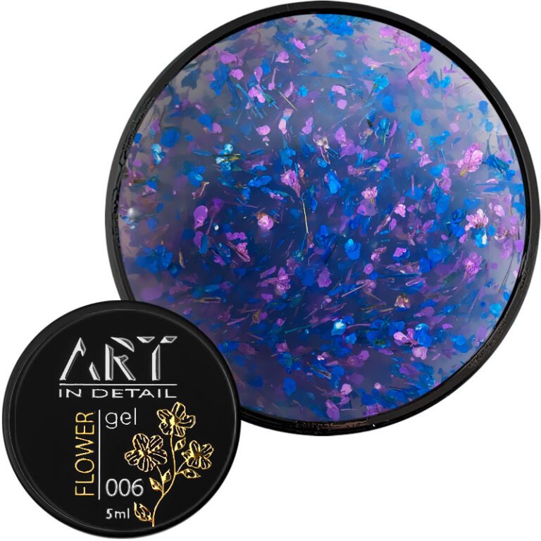 ART-Flower-006-2 Гель-лак із сухоцвітами ART Flower gel 06, 5 мл