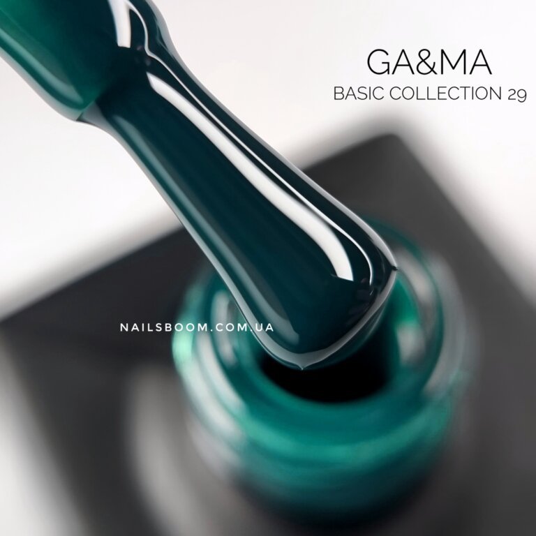 Гель-лак GA&MA Basic collection 029 темний зелений, 10 мл