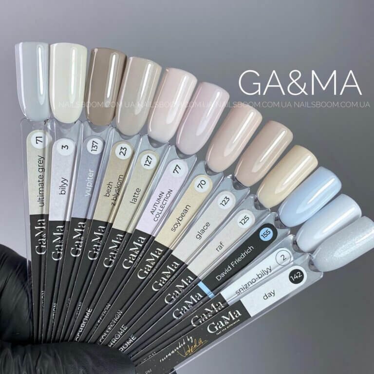 nailsboom.com.ua_1697030226019778 Гель-лак GA&MA Basic collection 002 сніжно білий, 15 мл