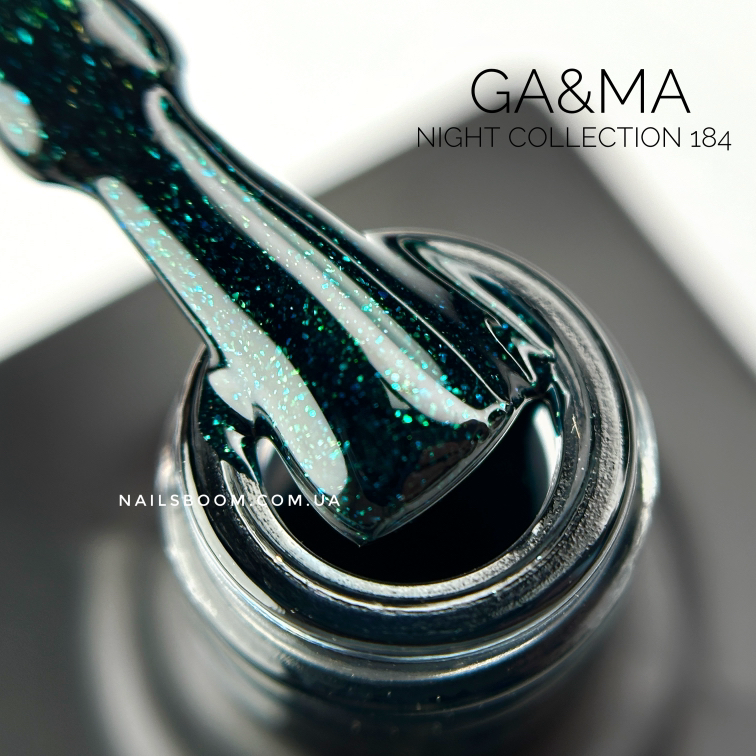 Гель-лак GA&MA Night collection 184 Green dragon, 10 мл