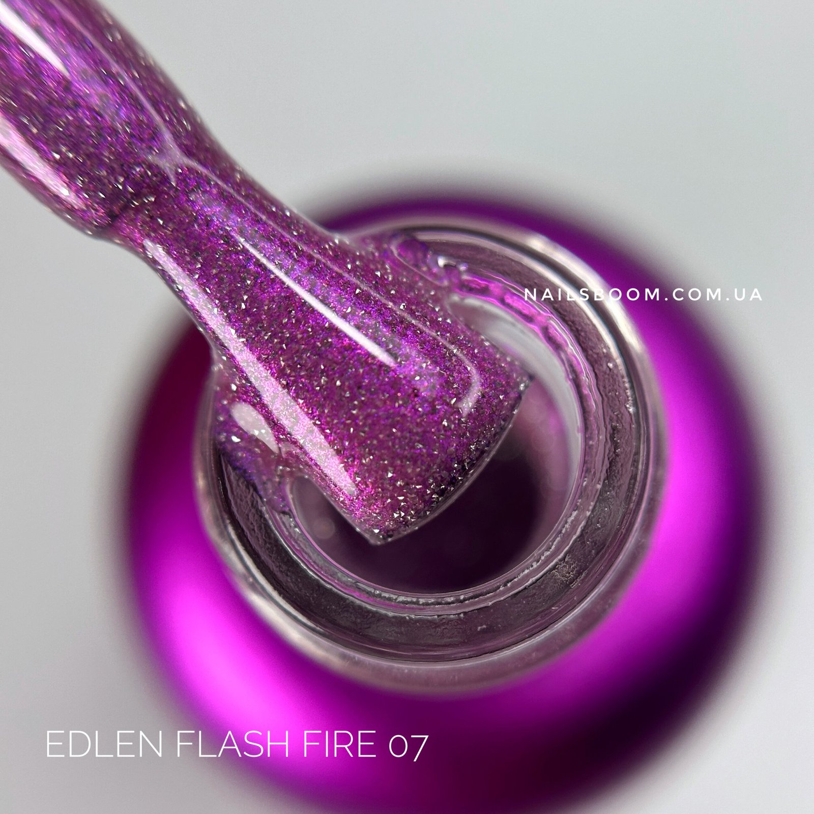 Світловідбиваючий гель-лак EDLEN Flash fire №07, 9 мл