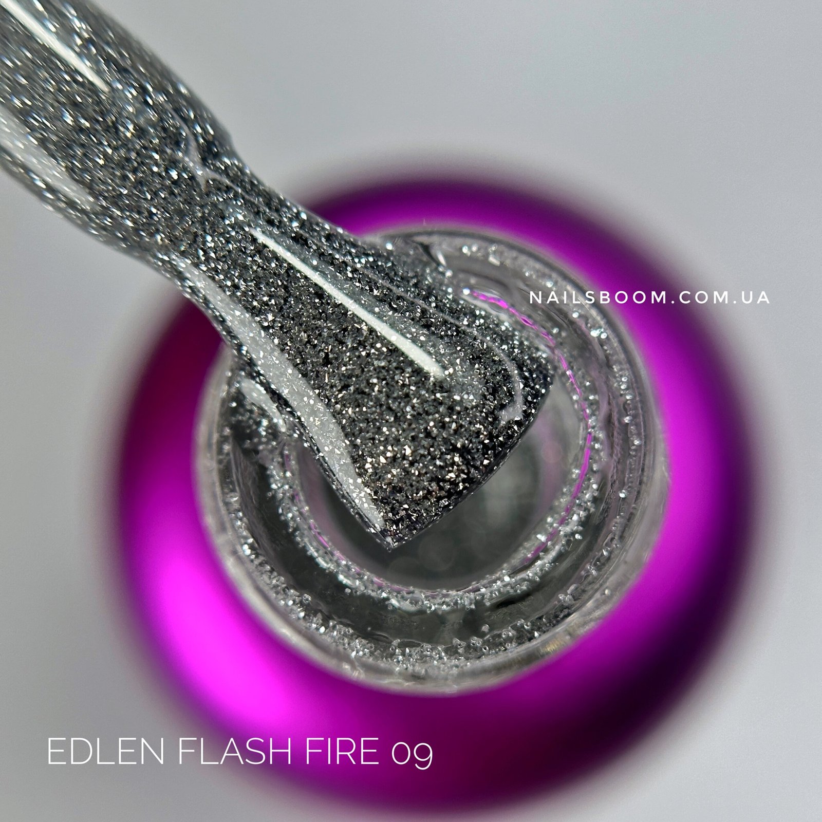 Світловідбиваючий гель-лак EDLEN Flash fire №09, 9 мл