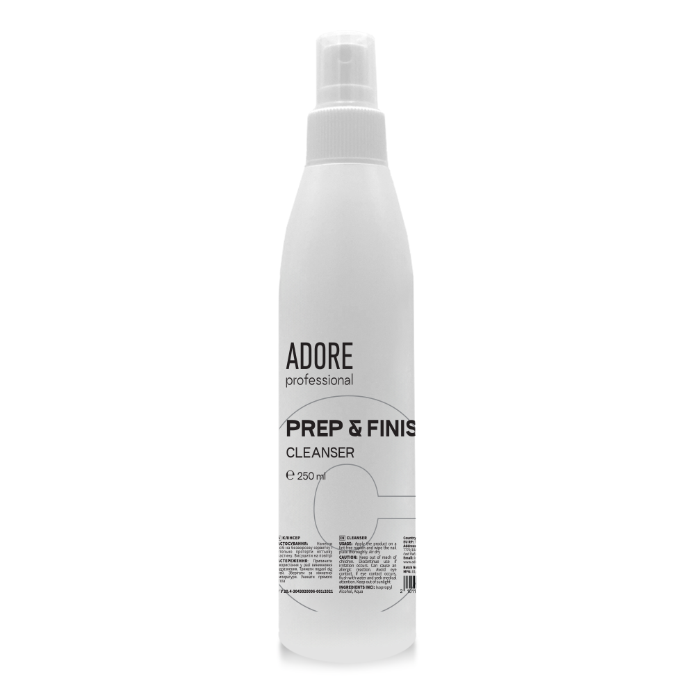 Знежирювач ADORE PROFESSIONAL Prep&Finish, 250 мл