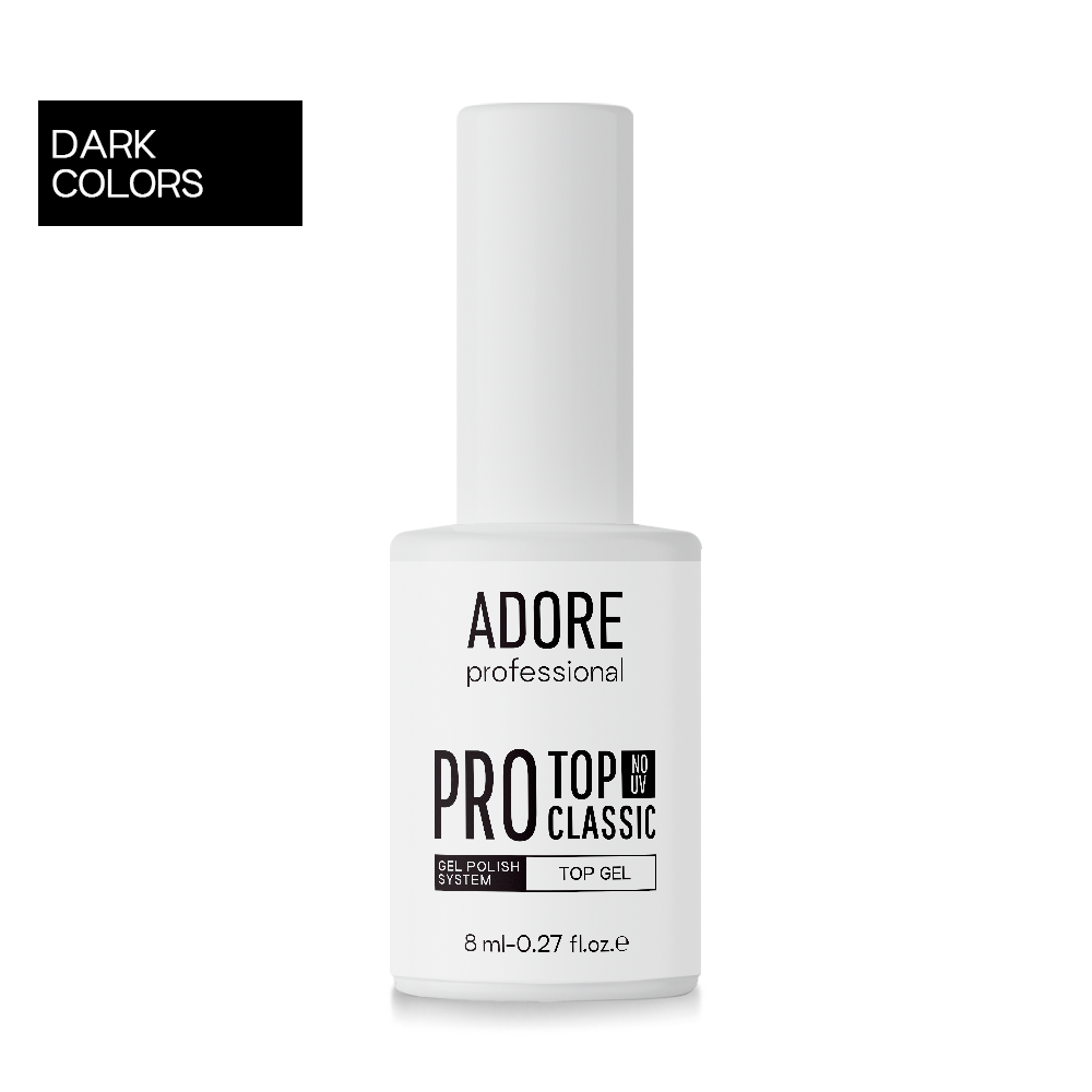 PRO TOP_NO UV_8ml_front Топ без липкого шару (без УФ фільтрів) ADORE PROFESSIONAL PRO Classic Top, 8 мл