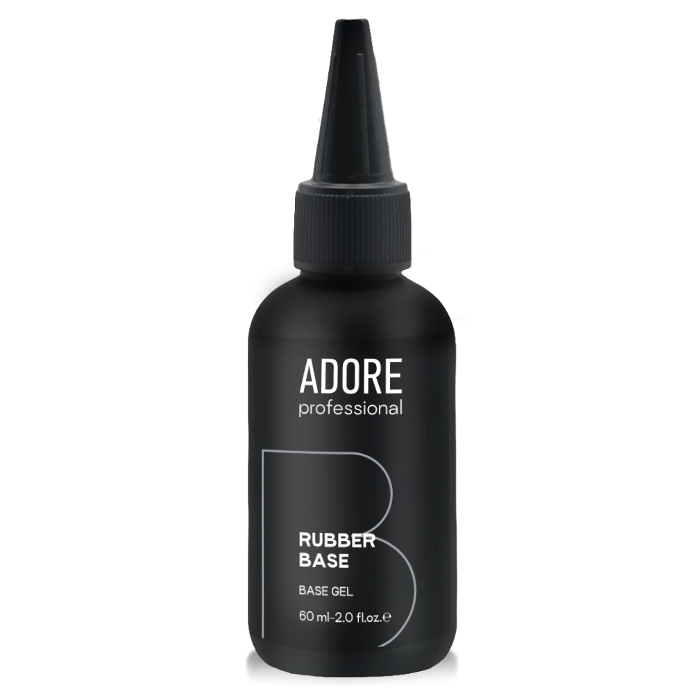 Rubber Base_60ml_front Базове покриття ADORE PROFESSIONAL Rubber base, 60 мл