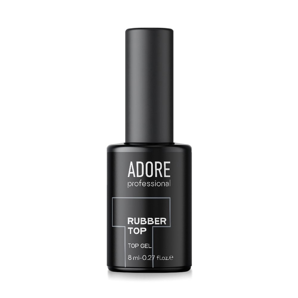 Rubber Top_8ml_front Топ з липким шаром (з УФ фільтром) ADORE PROFESSIONAL Rubber Top, 8 мл