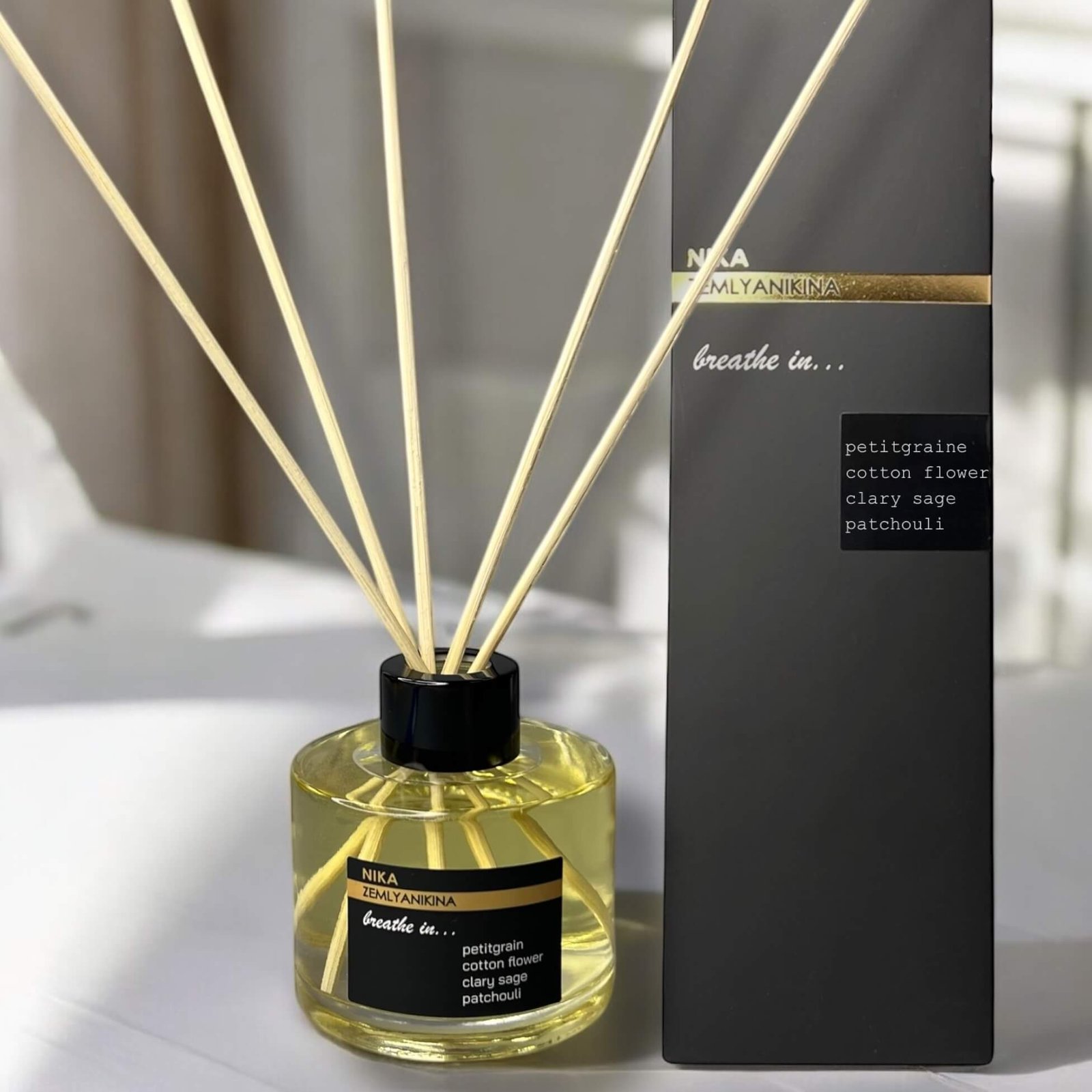 photoroom_20250409_185422 Аромадифузор Petitgrain/Cotton Flower/Clary Sage/Patchouli, 130 мл