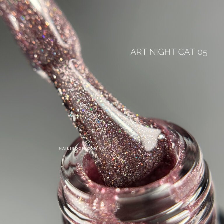 IMG_5042 Світловідбиваючий гель-лак котяче око ART Night Cat 05, 6 мл