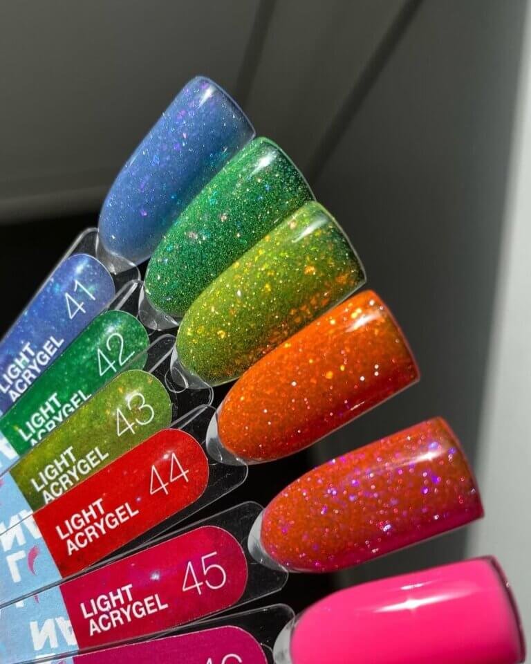 Рідкий полігель Luna Light Acrygel №41 (зі світловідбиваючим блиском), 13 мл